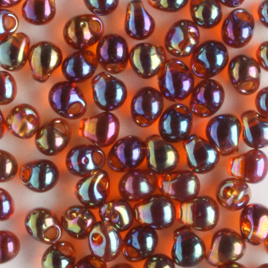 Fringe Bead, Transparent Rainbow Amber