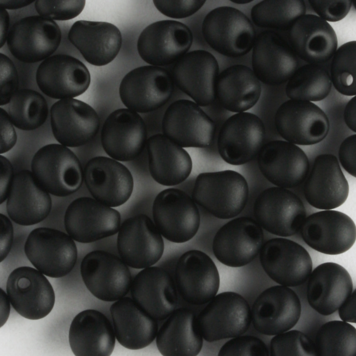 Fringe Bead, Opaque Matte Black