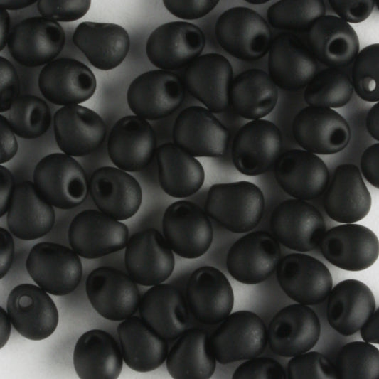 Fringe Bead, Opaque Matte Black