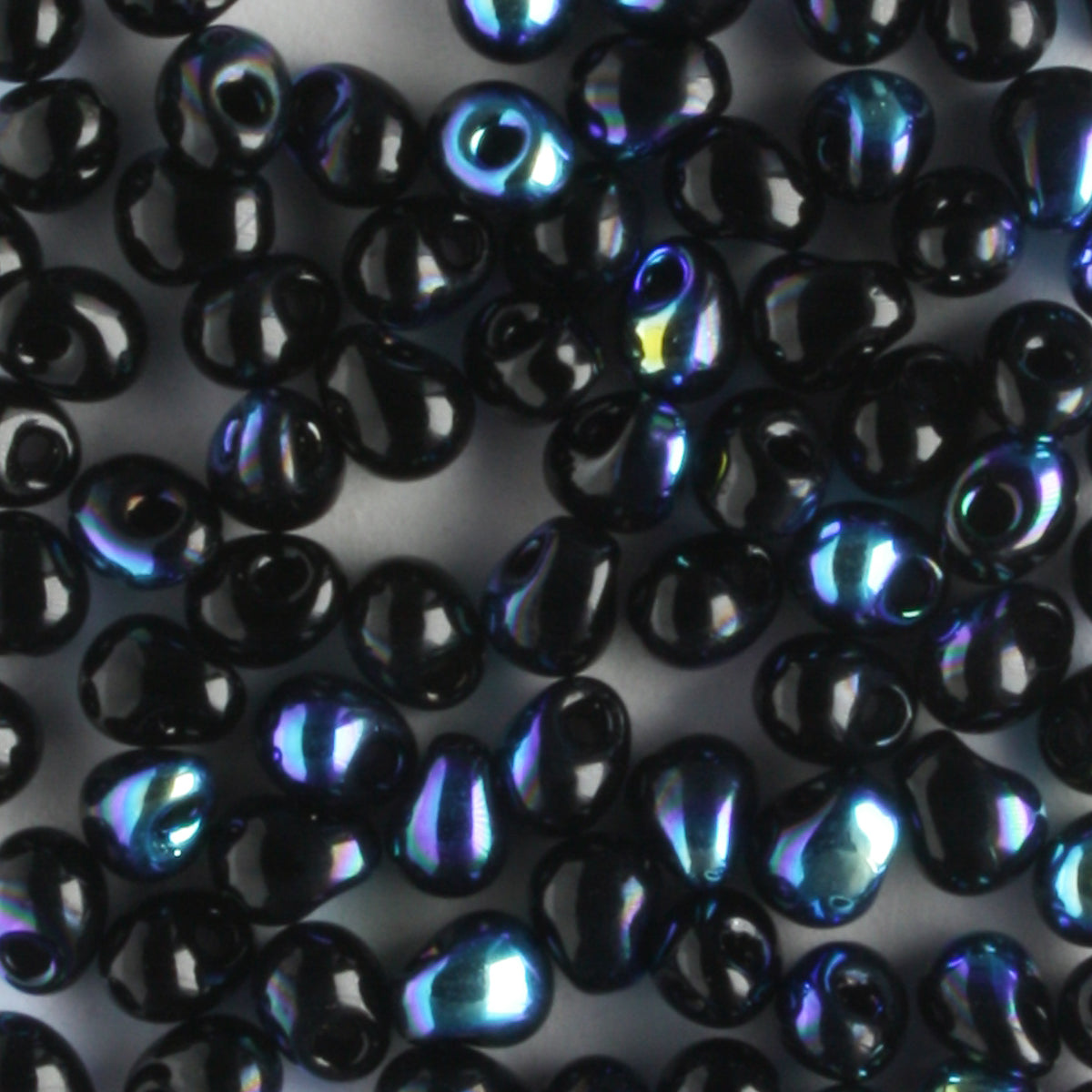 Fringe Bead, Ebony Chrome AB