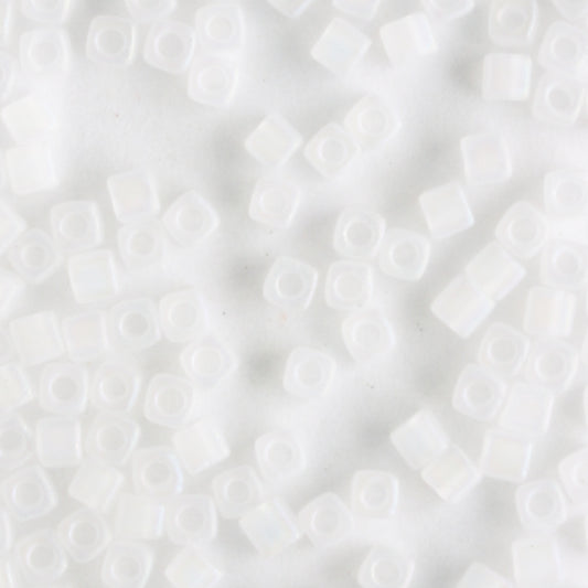 1.8mm Cube Transparent Matte Rainbow Crystal - 10 grams