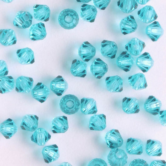 3mm Bicone Blue Zircon
