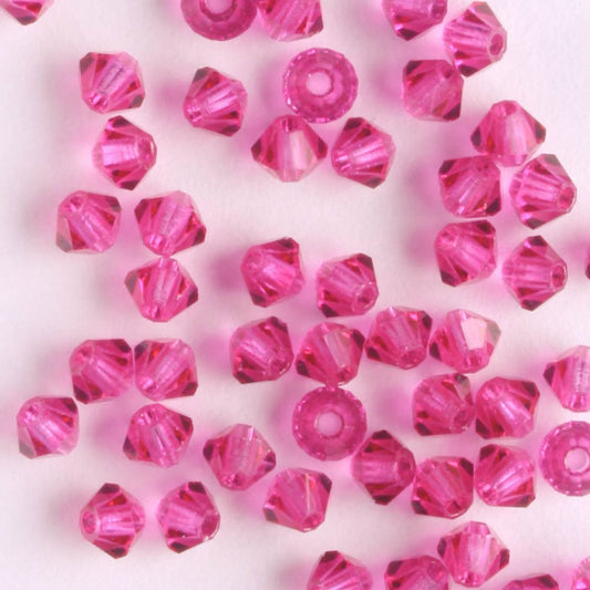 3mm Bicone Fuschia