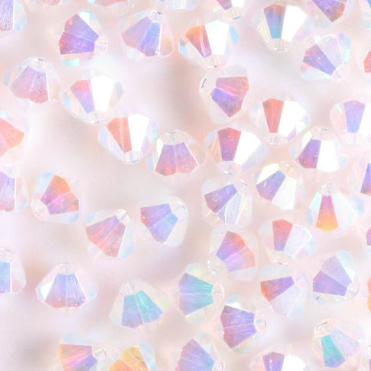 4mm Bicone Crystal AB 2X