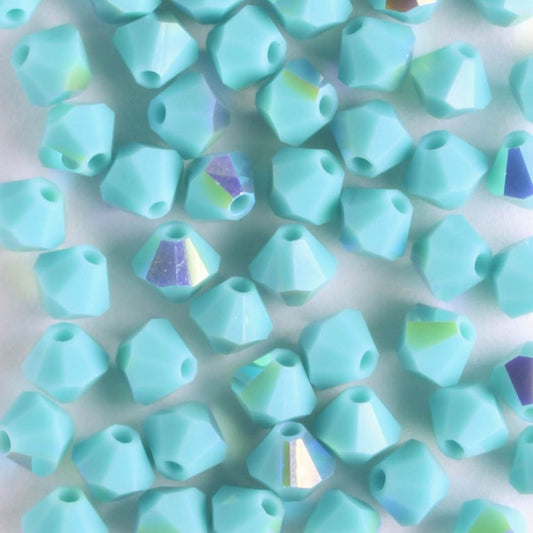 4mm Bicone Turquoise AB