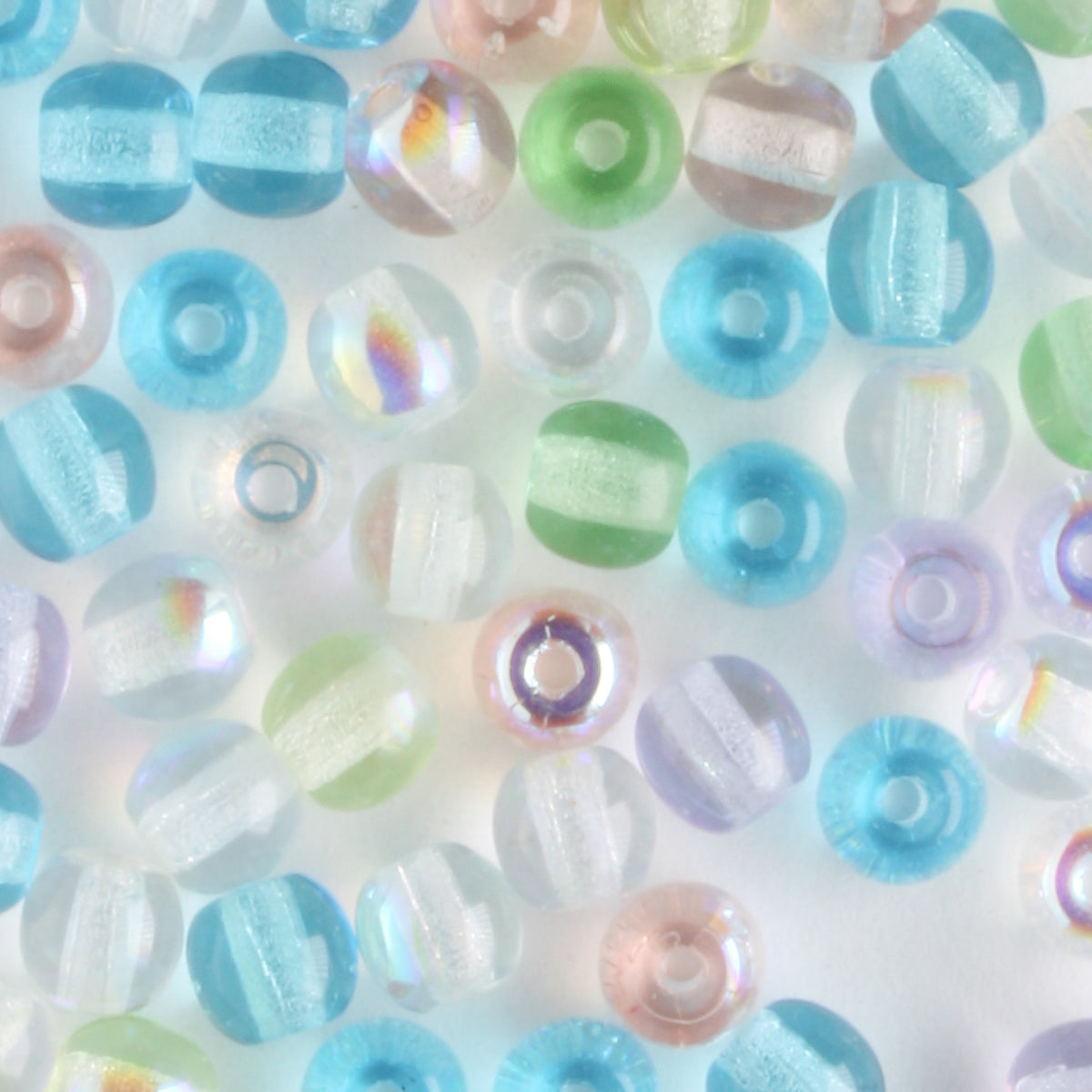 4mm Druk Spring Flowers Mix - 100 beads