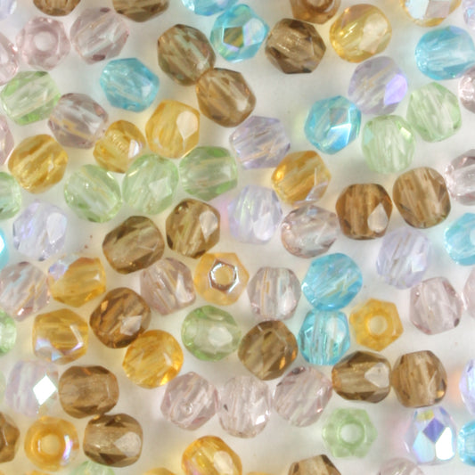 3mm Round Fire Polish Praire Mix