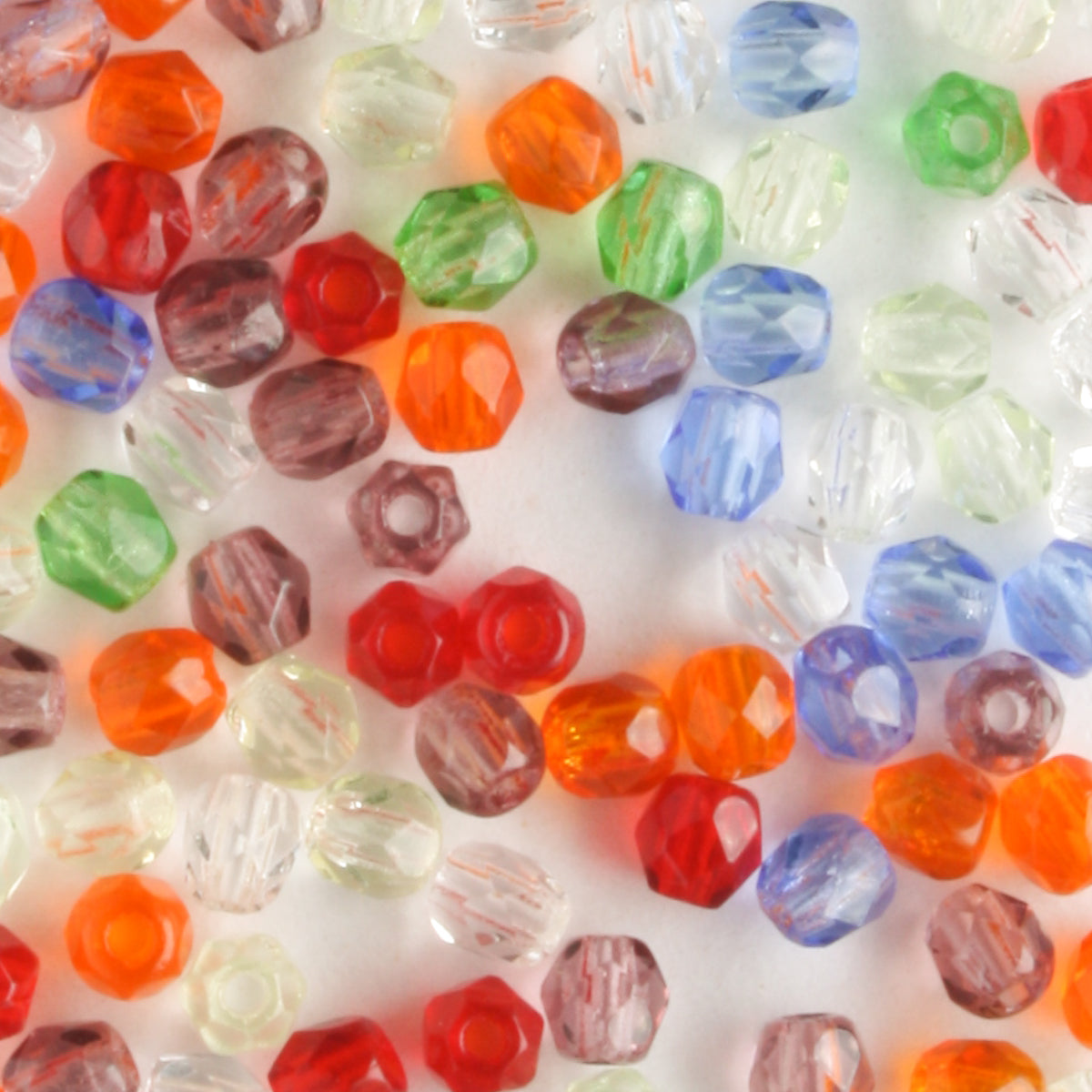 3mm Round Fire Polish Rainbow Mix