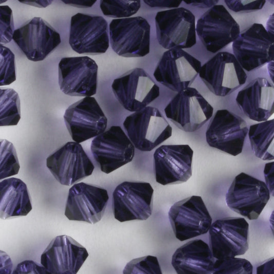 4mm Bicone Deep Tanzanite