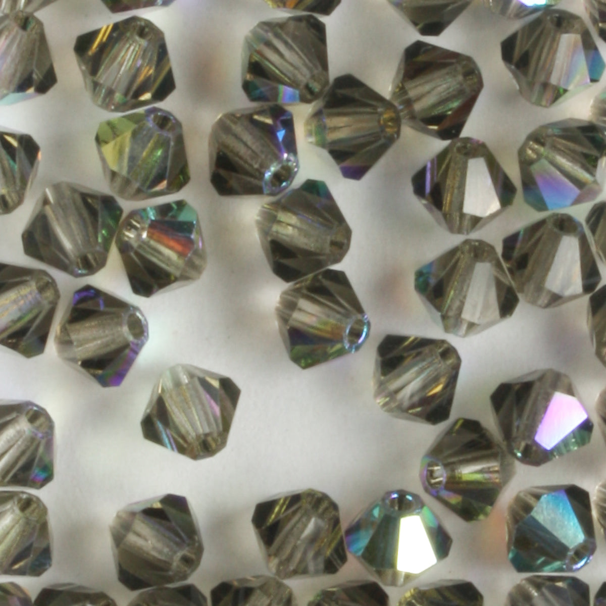 4mm Bicone Black Diamond AB