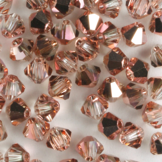 4mm Bicone Crystal Capri Gold