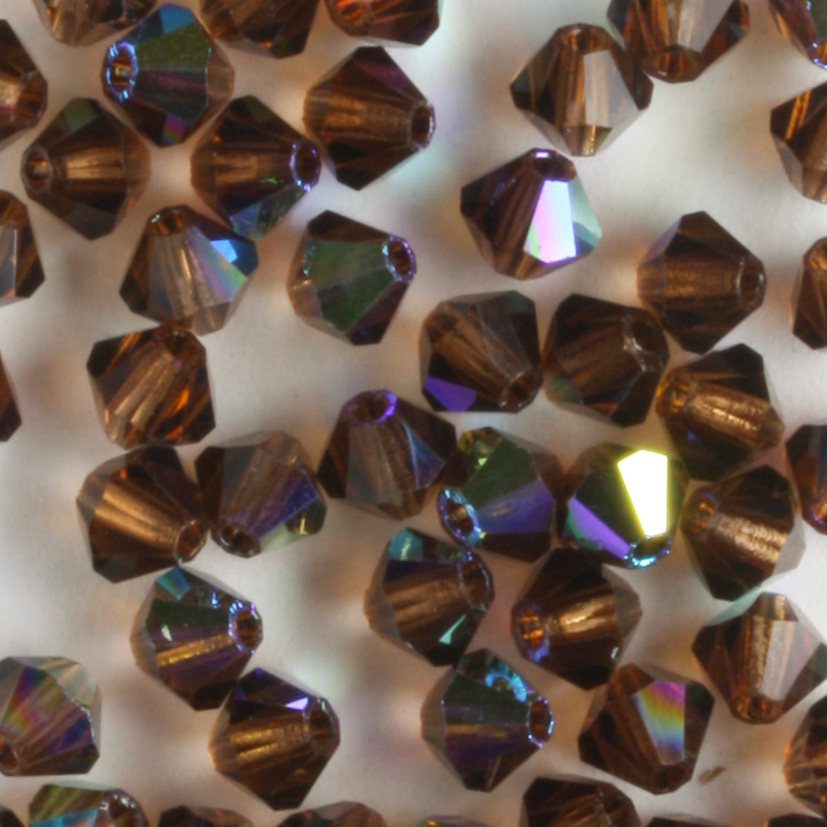 4mm Bicone Smoked Topaz AB