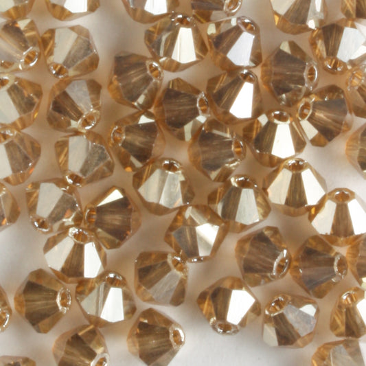 4mm Bicone Crystal Golden Flare