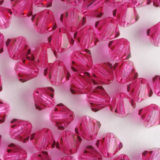 4mm Bicone Fuchsia