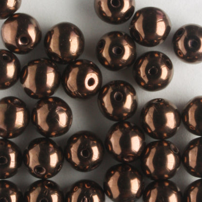 Rounduo Jet Bronze - 50 beads