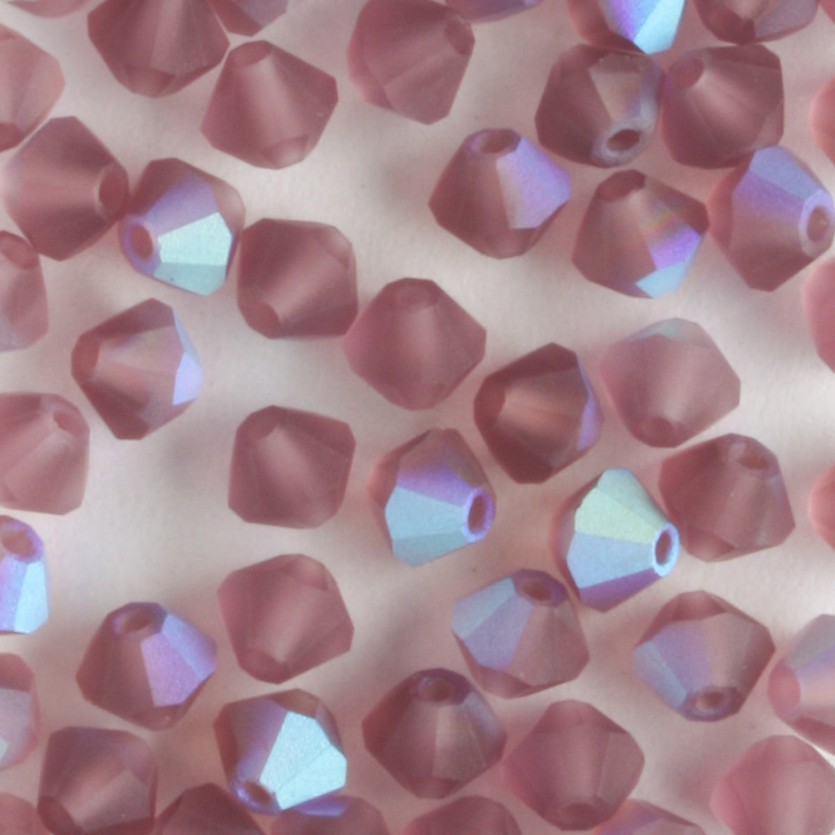 4mm Bicone Amethyst AB Matte