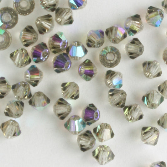 3mm Bicone Black Diamond AB