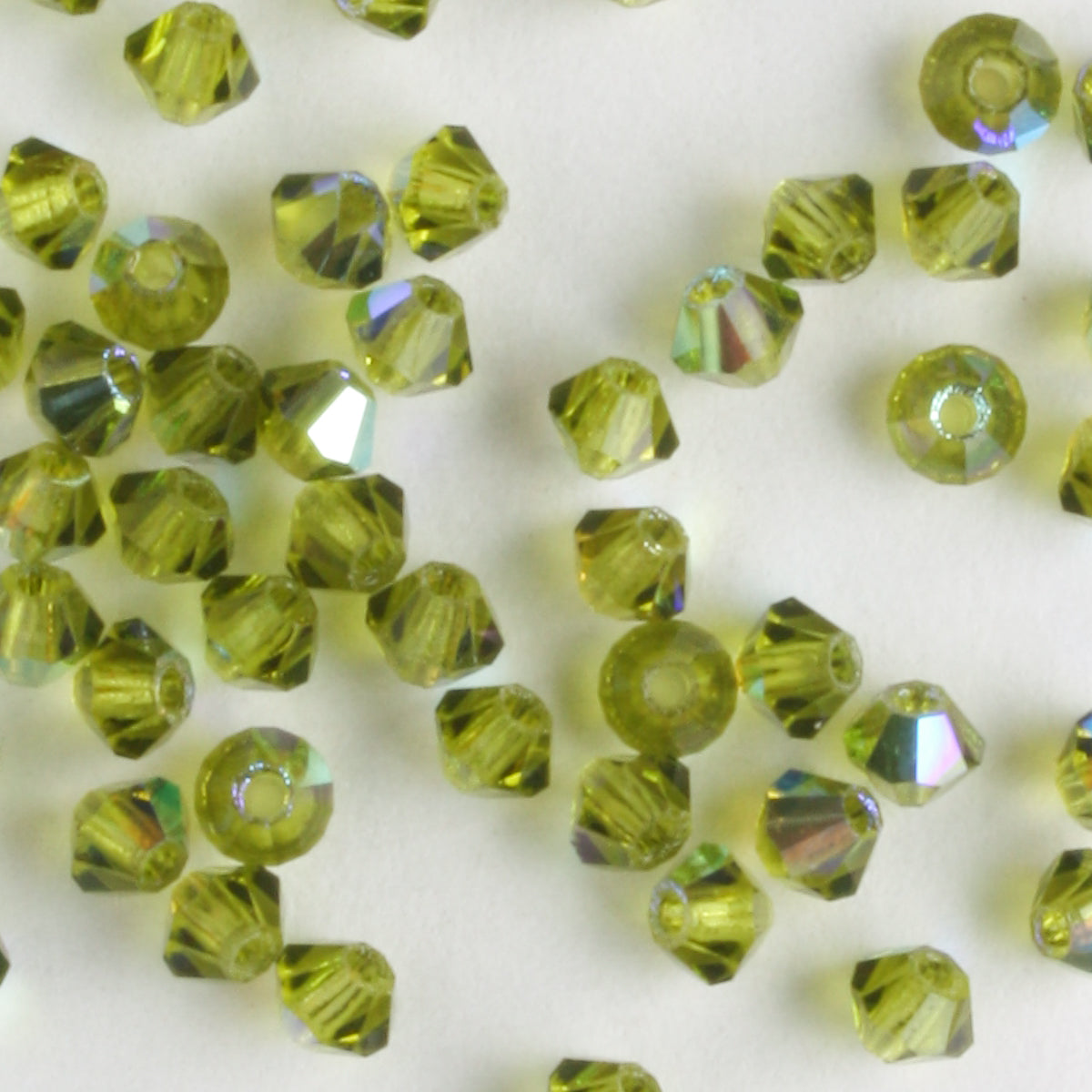 3mm Bicone Olivine AB