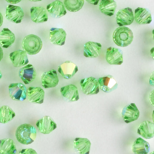 3mm Bicone Peridot AB