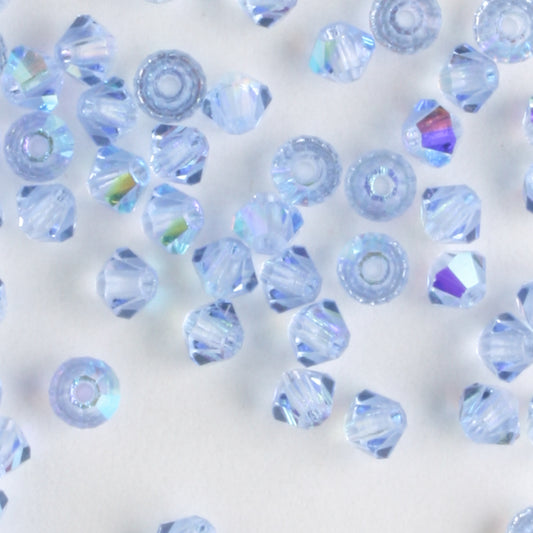 3mm Bicone Light Sapphire AB