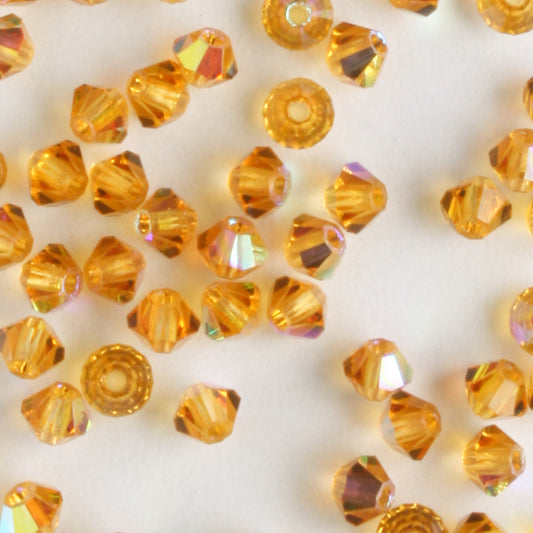 3mm Bicone Topaz AB