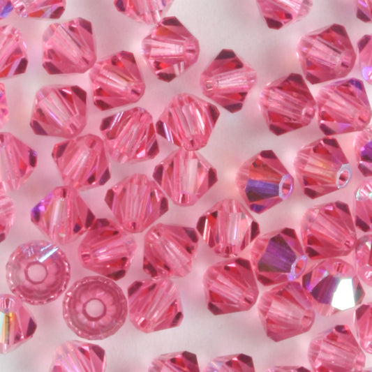4mm Bicone Rose AB