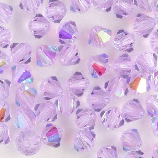 4mm Bicone Violet AB