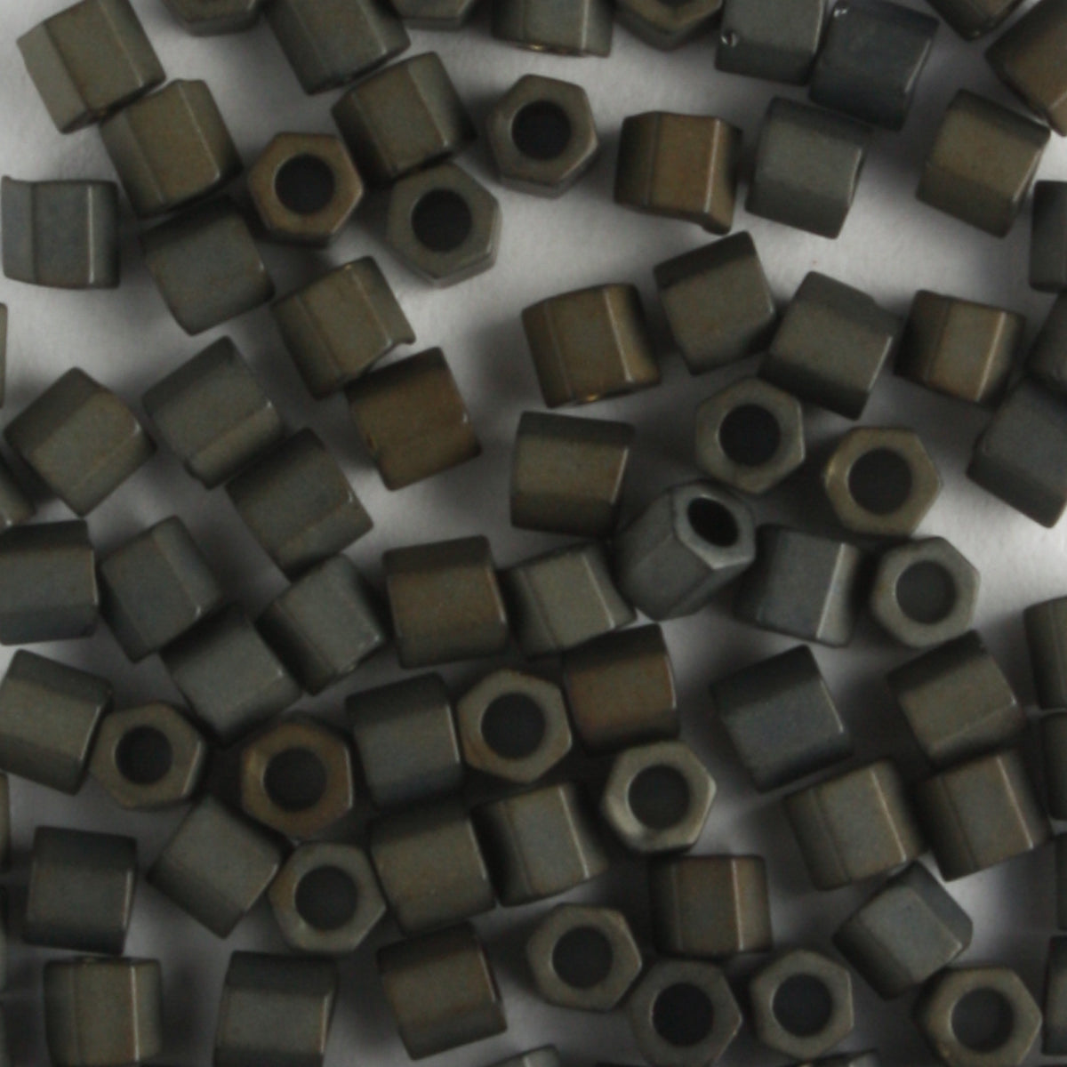 8/0 Hex Frosted Metallic Iris Brown - 10 grams