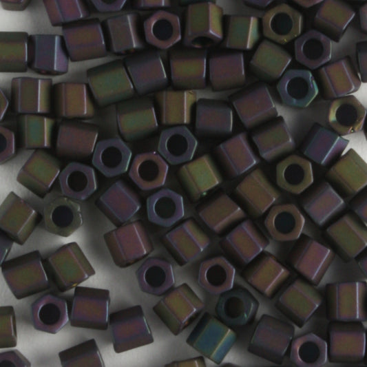 8/0 Hex Frosted Metallic Iris Purple - 10 grams