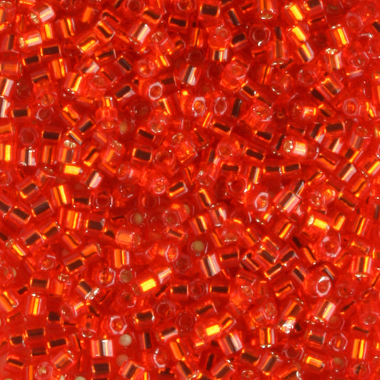 15/0 Hex Silver Lined Light Siam Ruby - 5 grams