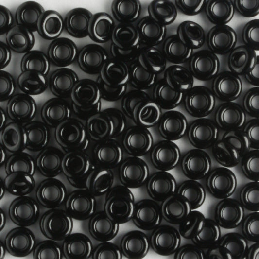8/0 Demi Round Opaque Jet - 10 grams