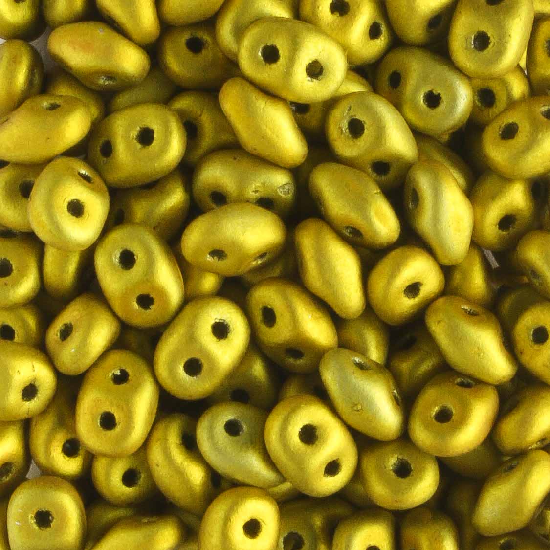 Superduo Metalust Matte Yellow Gold