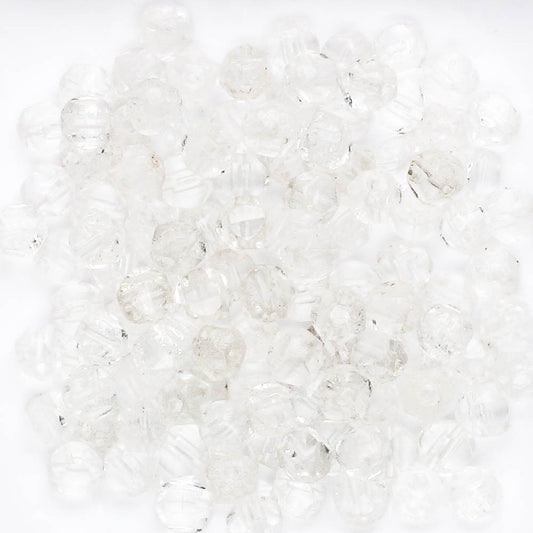 5mm Cut Glass Clear - 100 beads