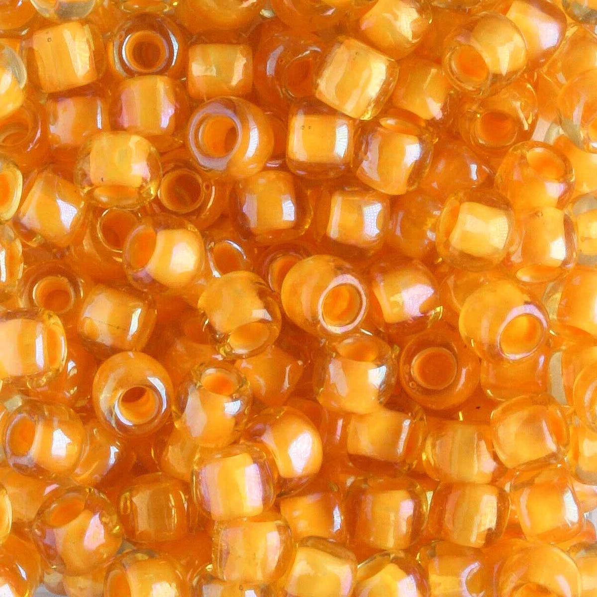 6/0 Color Lined Jonquil Burnt Orange - 10 grams