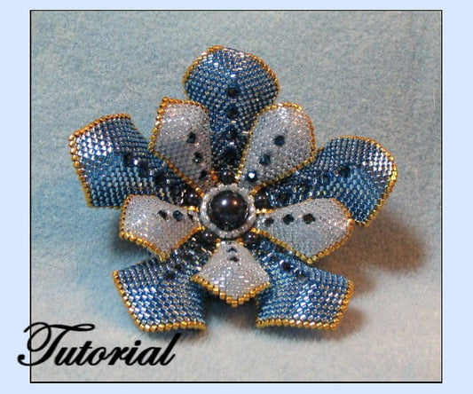 Flower Pearl Brooch Pattern - PDF